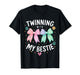 Twinning with My Bestie, Spirit Week Girls Kids Twin Day Bow T-Shirt