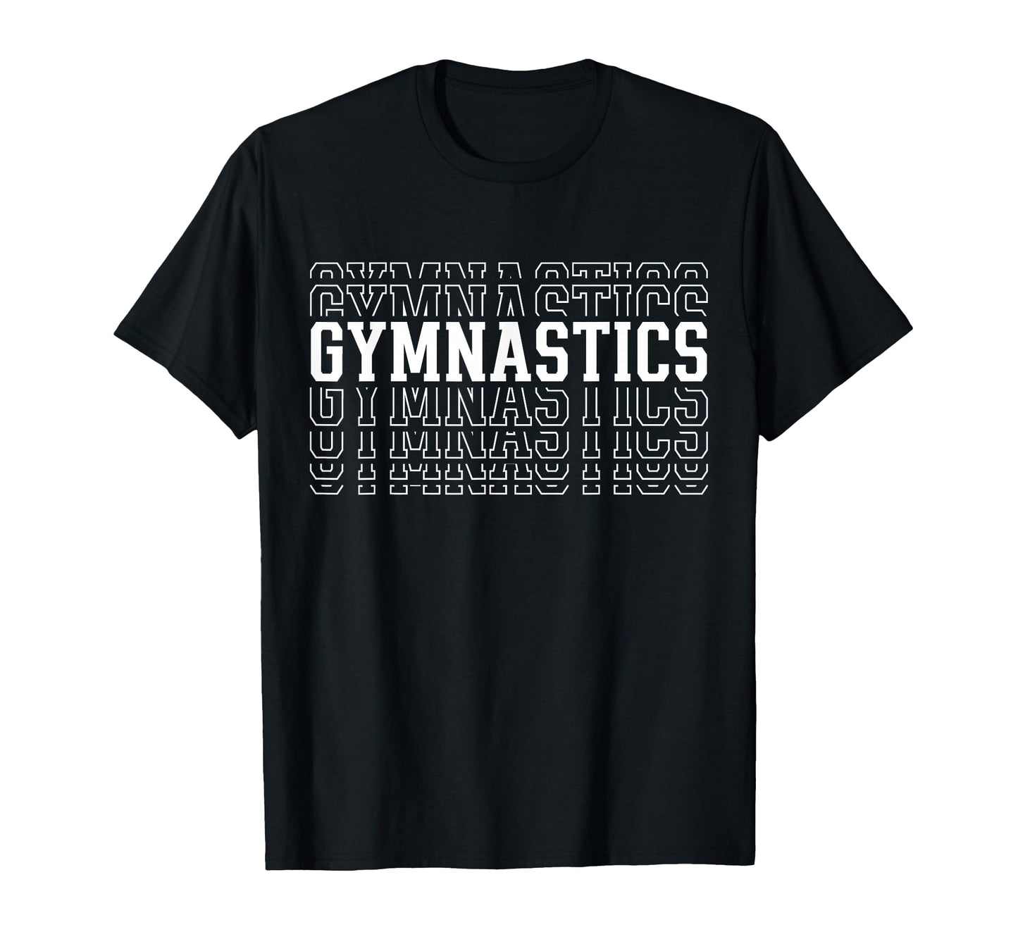 Gymnastics Funny Layered Text Gymnast Coach Youth T-Shirt