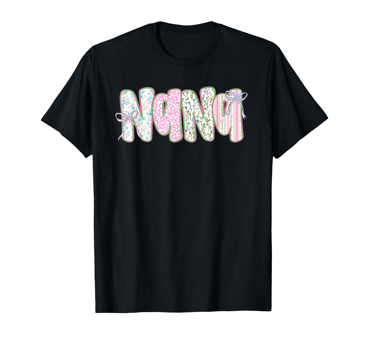 Nana Floral Coquette Bow Mother's Day Cute Women Grandma T-Shirt