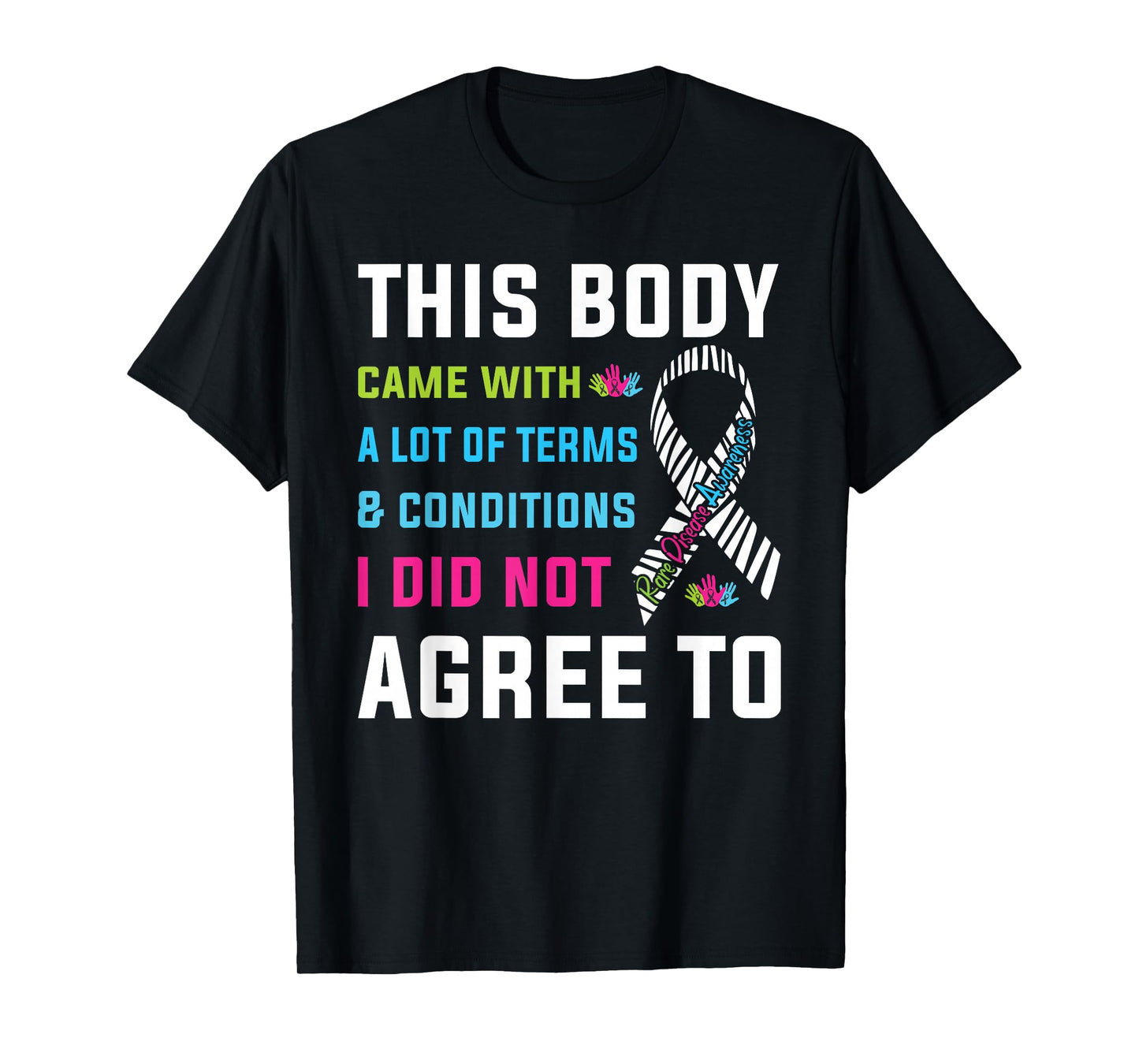 Rare Disease Awareness Day Zebra Ribbon 2026 Warrior T-Shirt