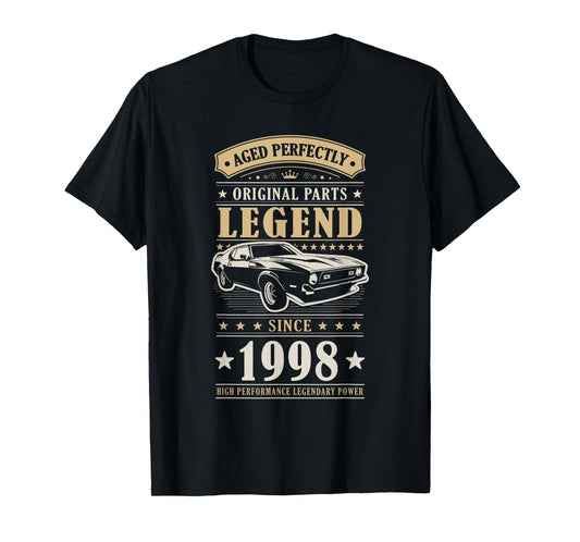 Legend Since 1998 Birthday Classic Car Men Born in 1998 T-Shirt