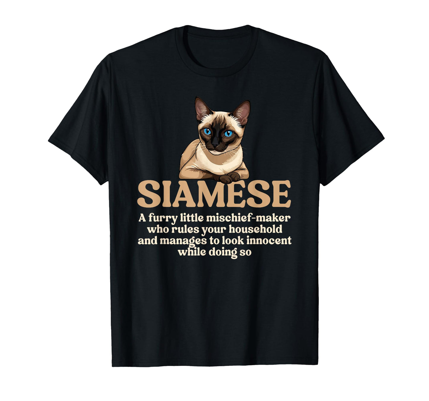 Siamese Cat Definition Siamese Owner Siamese Cat Lover T-Shirt