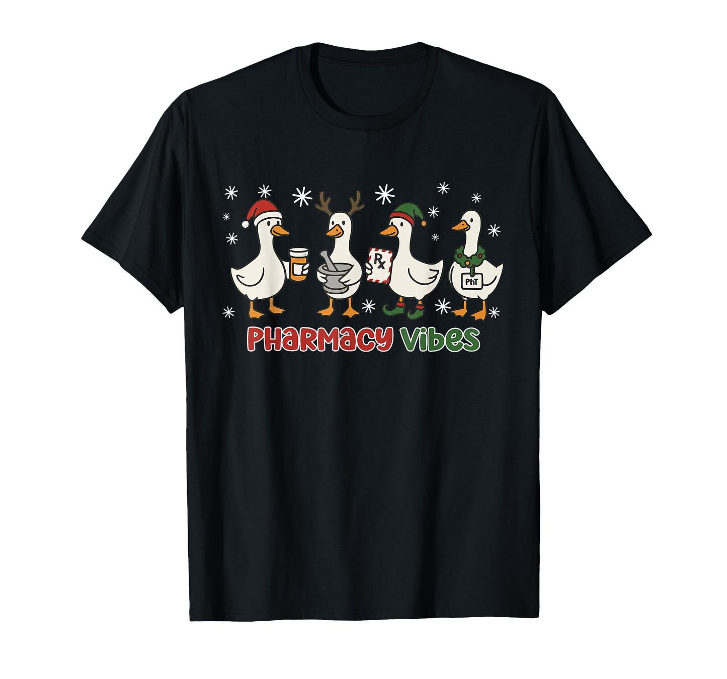 Christmas Silly Goose CPhT Pharmacy Technician Pharm Tech T-Shirt