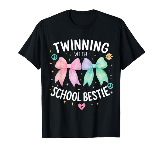 Twin Day Friend School Twinning with My Bestie Matching Girl T-Shirt