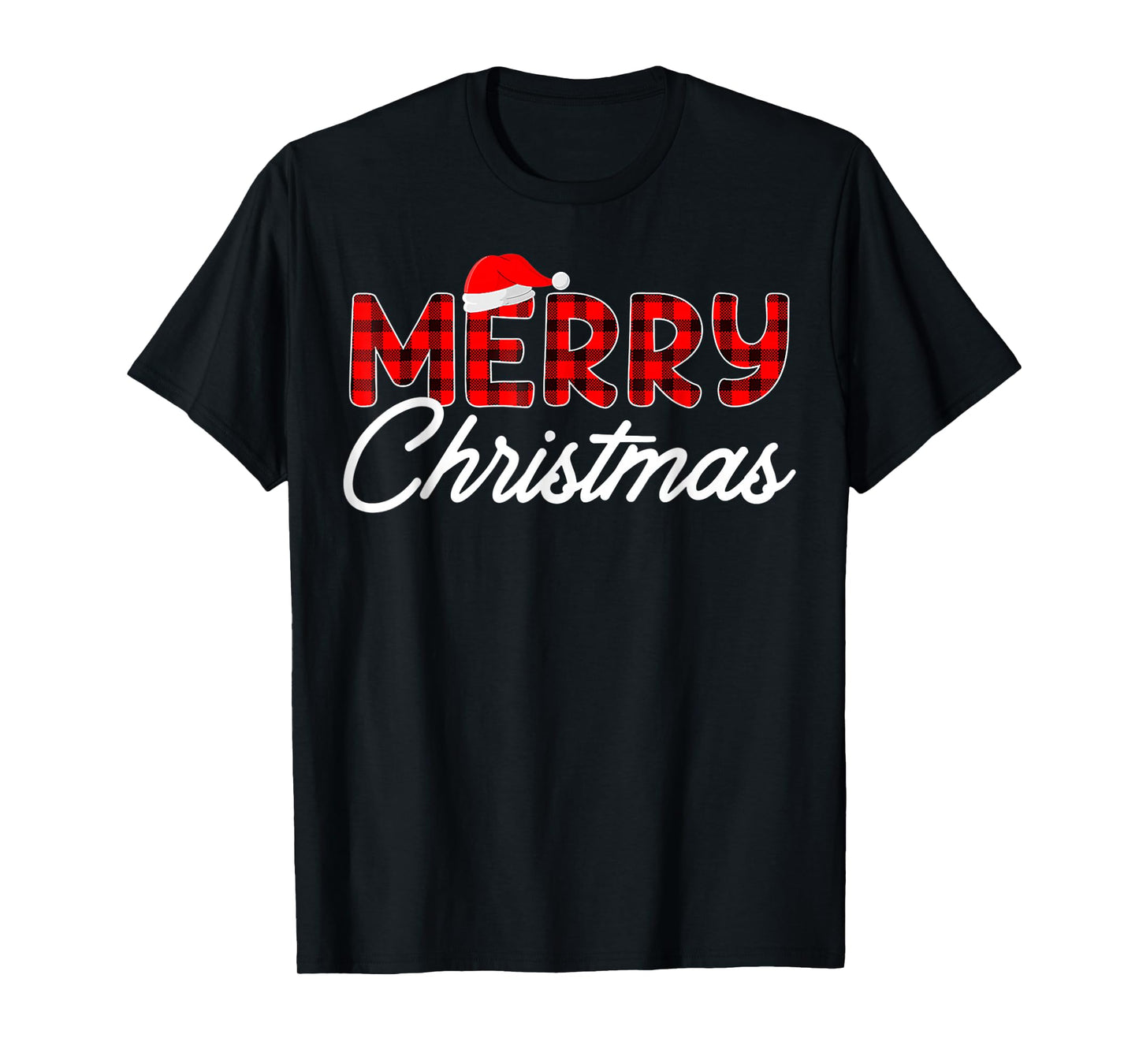 Merry Christmas Buffalo Plaid T-Shirt