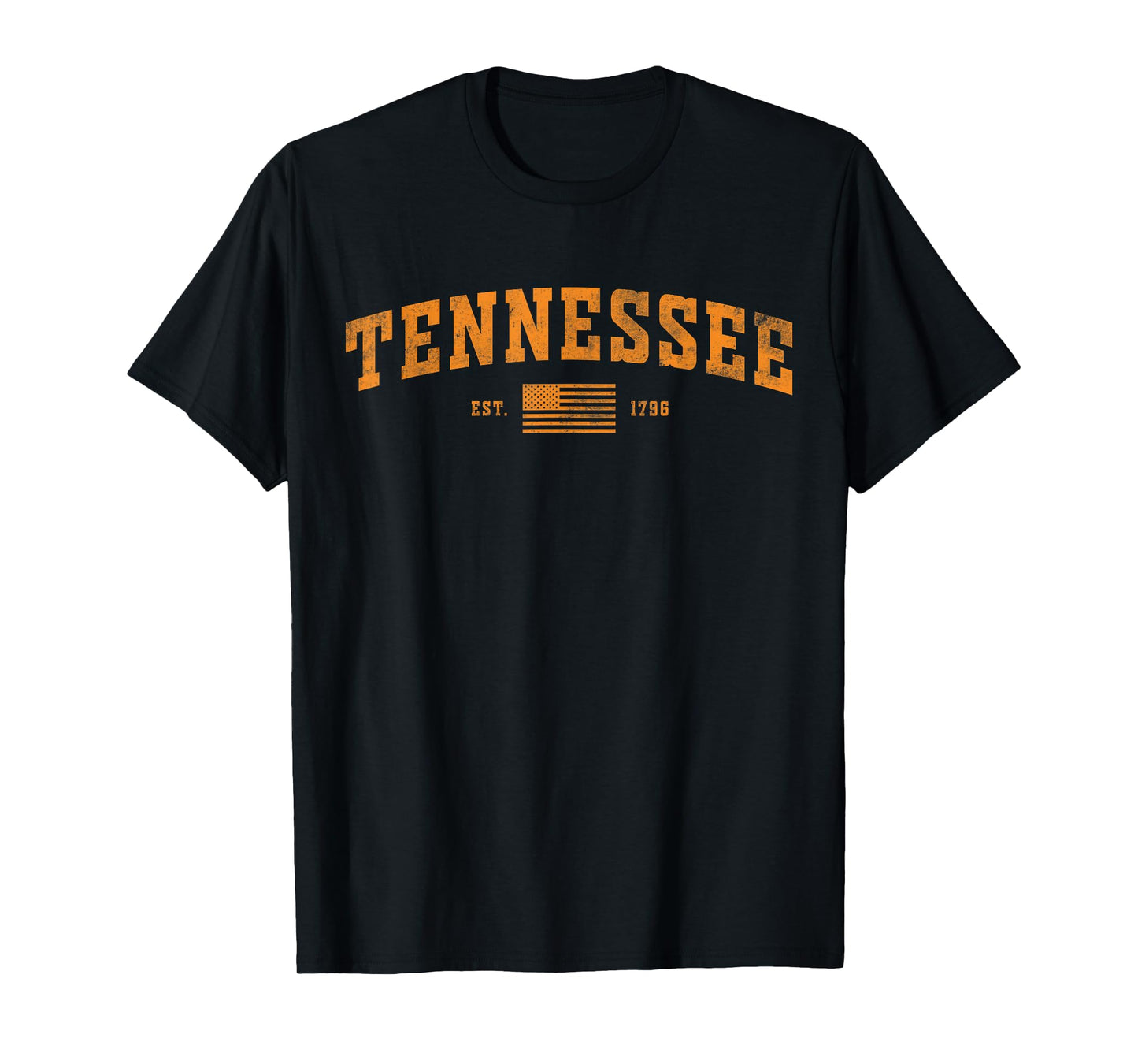 Vintage Tennessee TN City Orange USA Flag 1796 for Men Woman T-Shirt