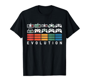 Video Game Controller Evolution 80s 90s Retro Gaming Gamer T-Shirt