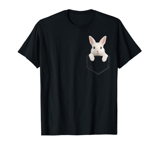 Cute Bunny Pocket Rabbit Easter Men Women Boys Girls Kids T-Shirt