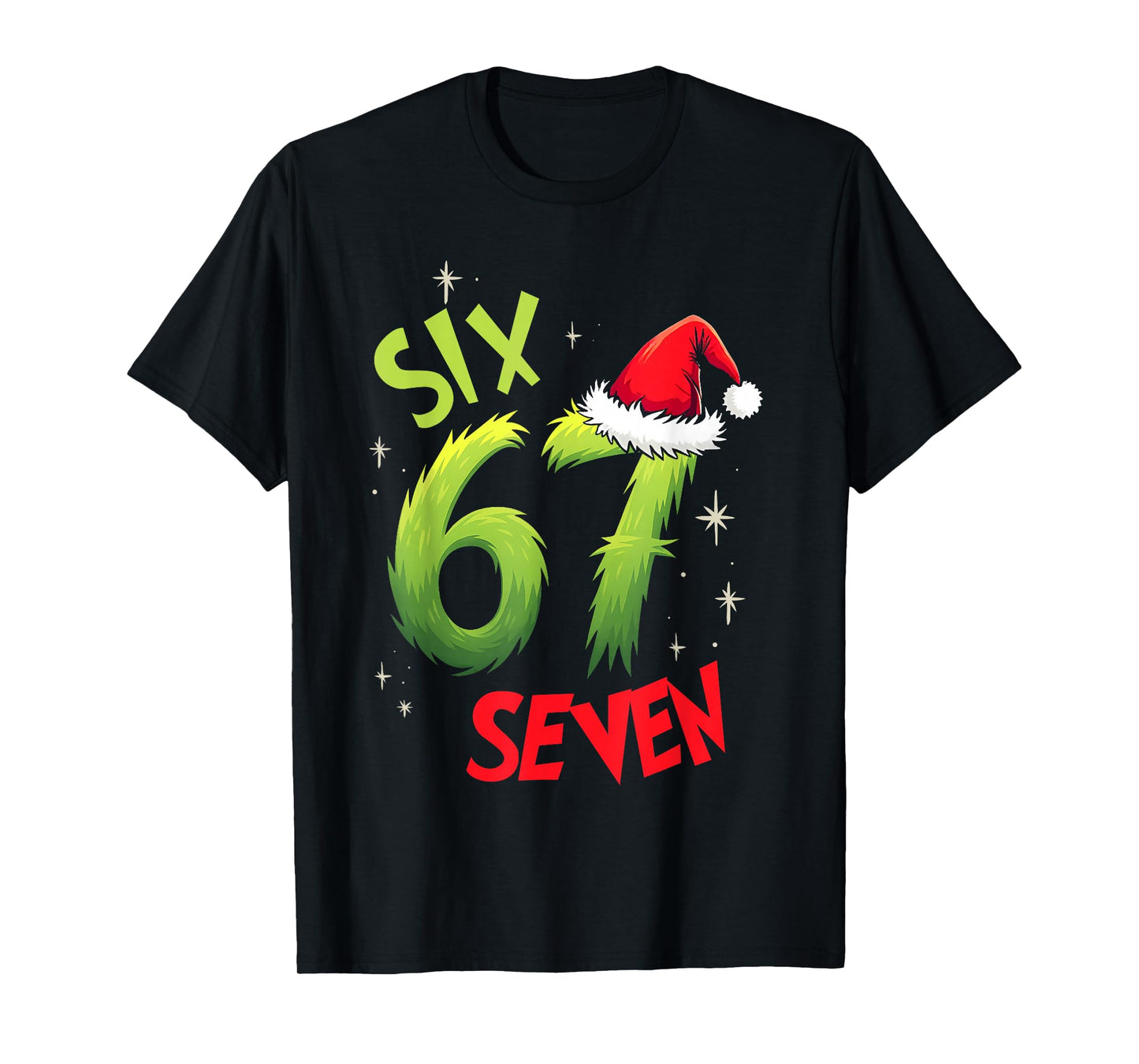Six Seven 6 7 Gen Z Alpha Meme Slang Merry Christmas Holiday T-Shirt