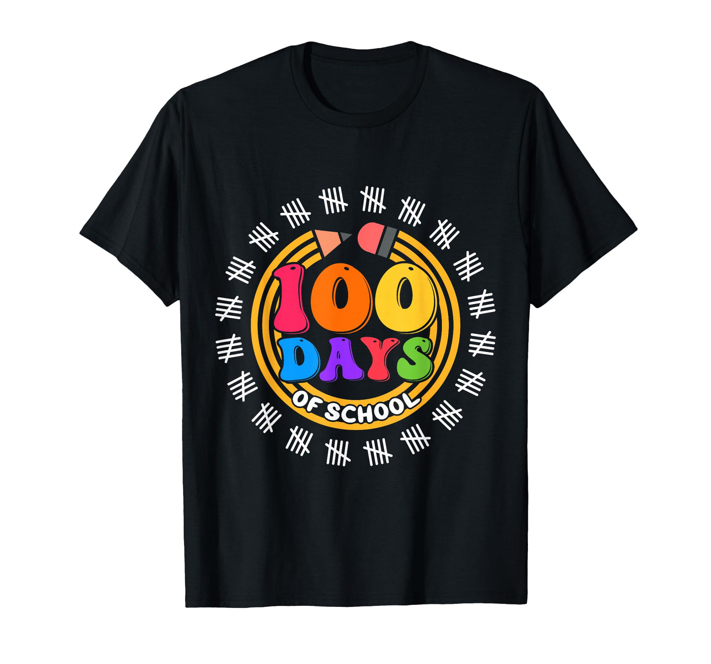 100 Days of School Tally Marks Pencils T-Shirt
