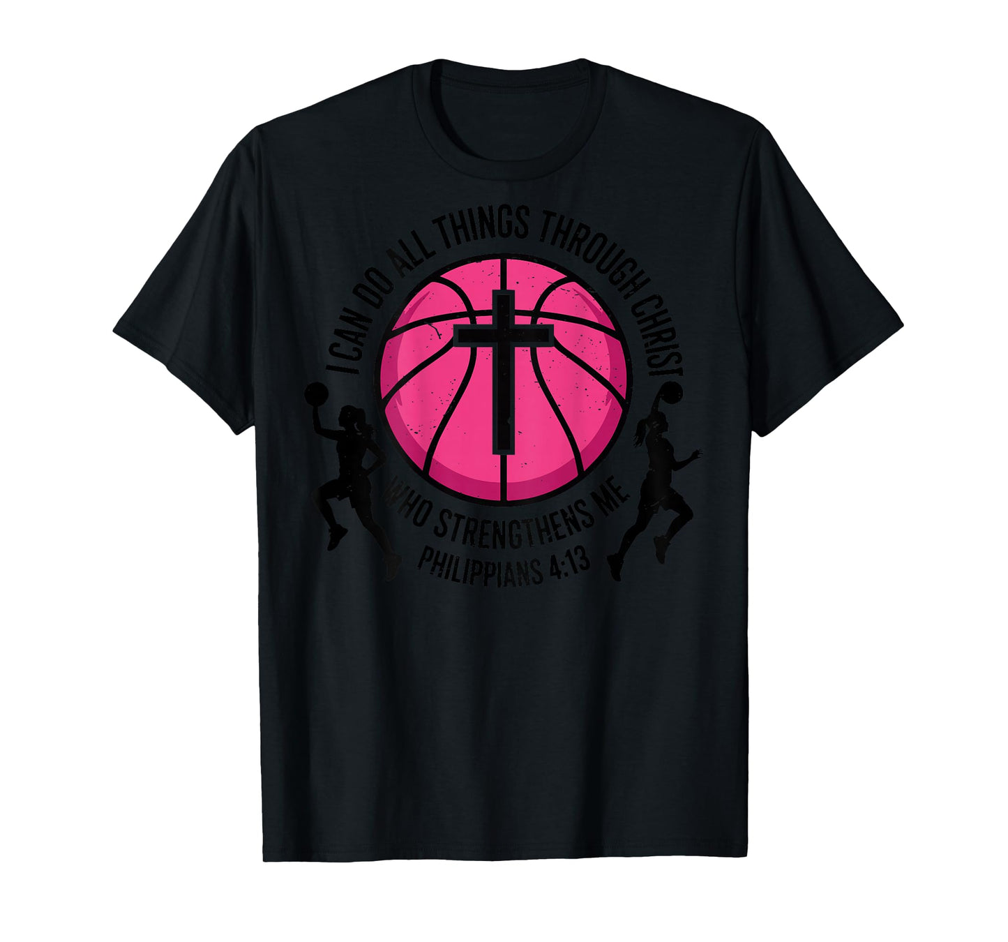 Girls Basketball Christian-Shirt Youth I Can Do All Things T-Shirt