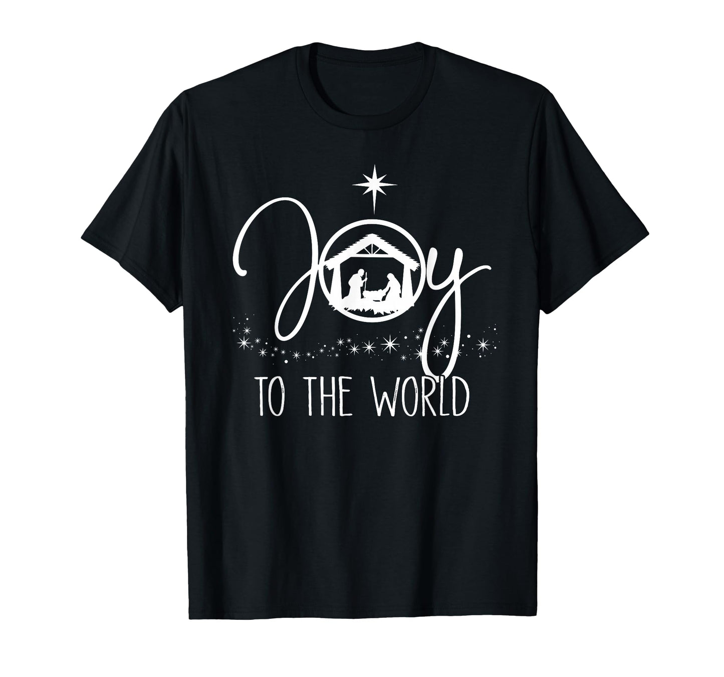 Joy to The World Jesus Christian Nativity Scence Christmas T-Shirt