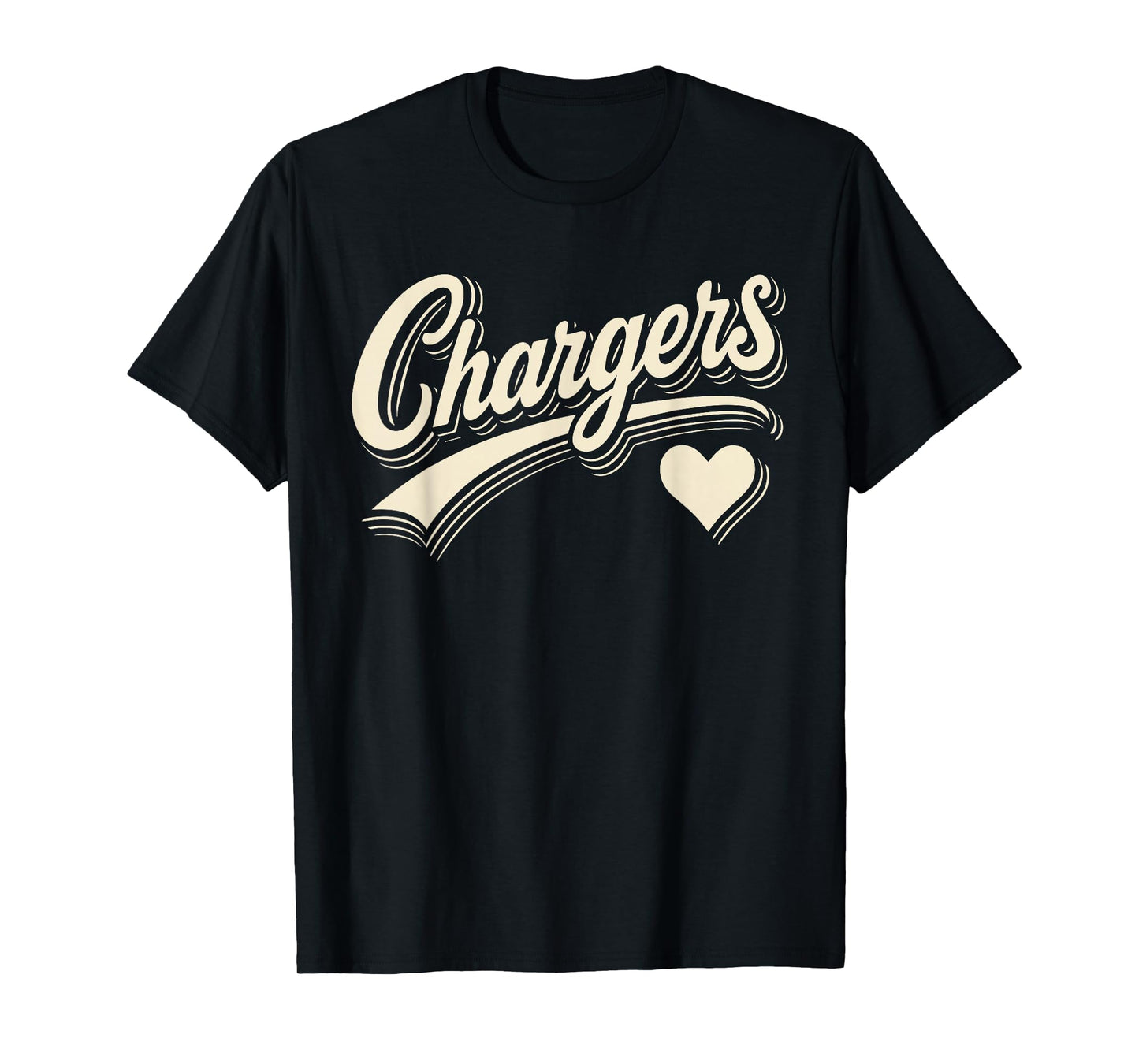 Vintage Chargers Name Heart Retro Gift for Men Women Kids T-Shirt