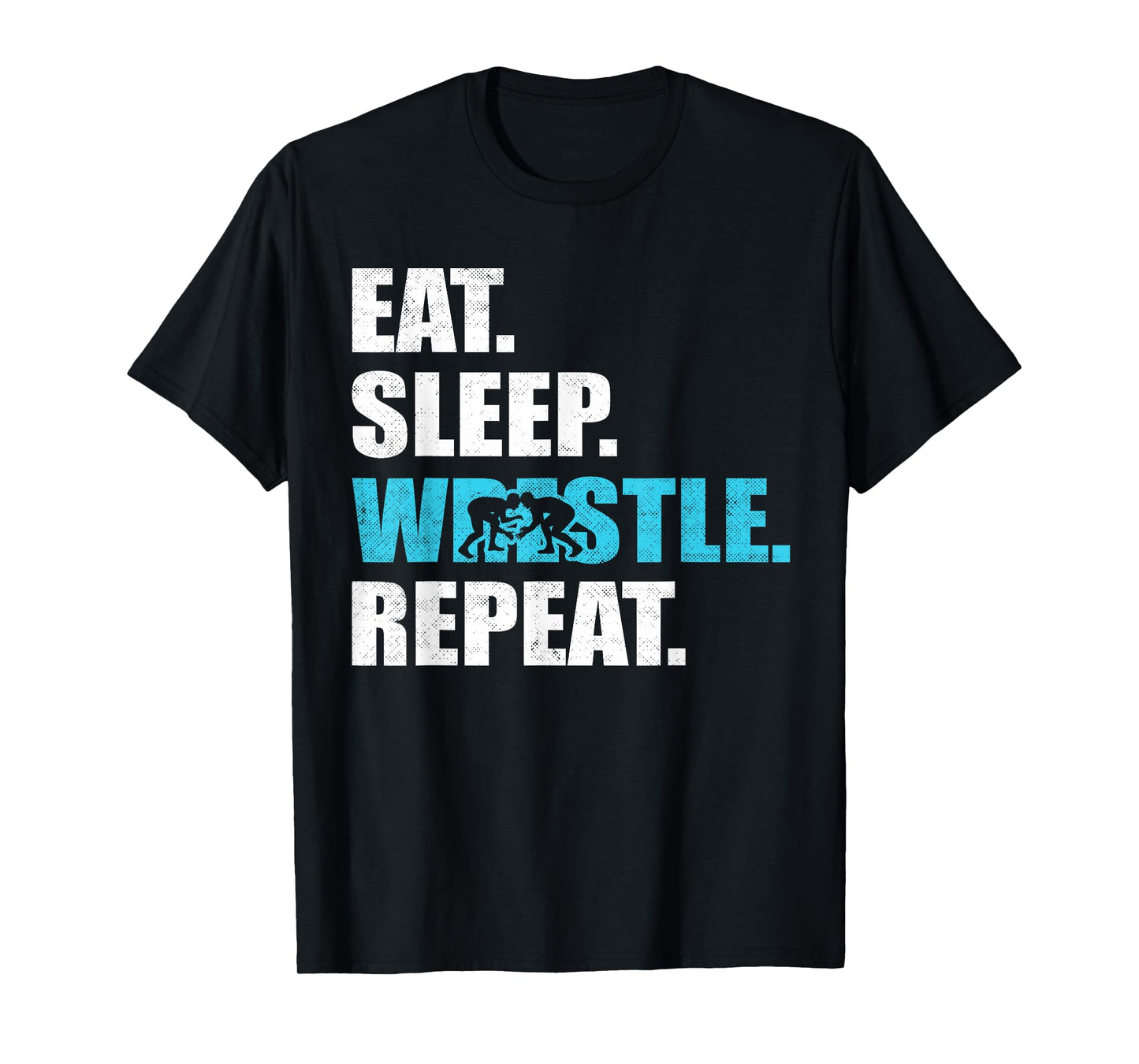 Eat Sleep Wrestle Repeat Funny Wrestler Wrestling Mens Boys T-Shirt