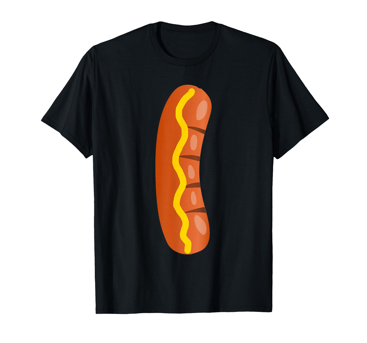 Hot Dog Costume Funny Easy Halloween Couple Cosplay with Bun T-Shirt