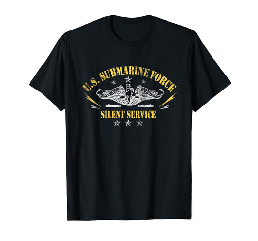 Patriotic U.S Submarines Forces Veterans Day Silent Service T-Shirt