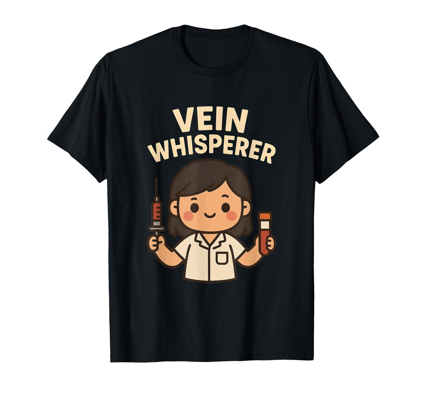 Funny Kawaii Phlebotomist Woman Blood Draw Nurse Phlebotomy T-Shirt
