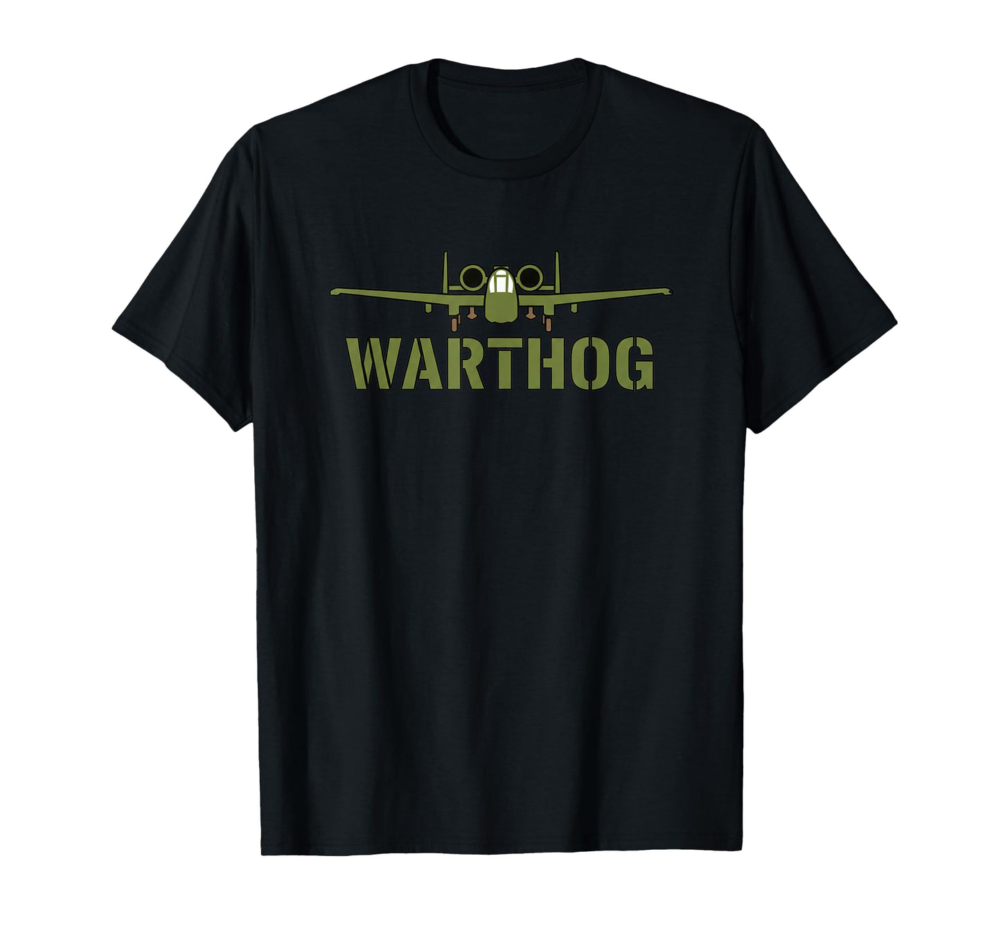 Aviation A-10 Warthog Military Jet Art - Front View Warthog T-Shirt