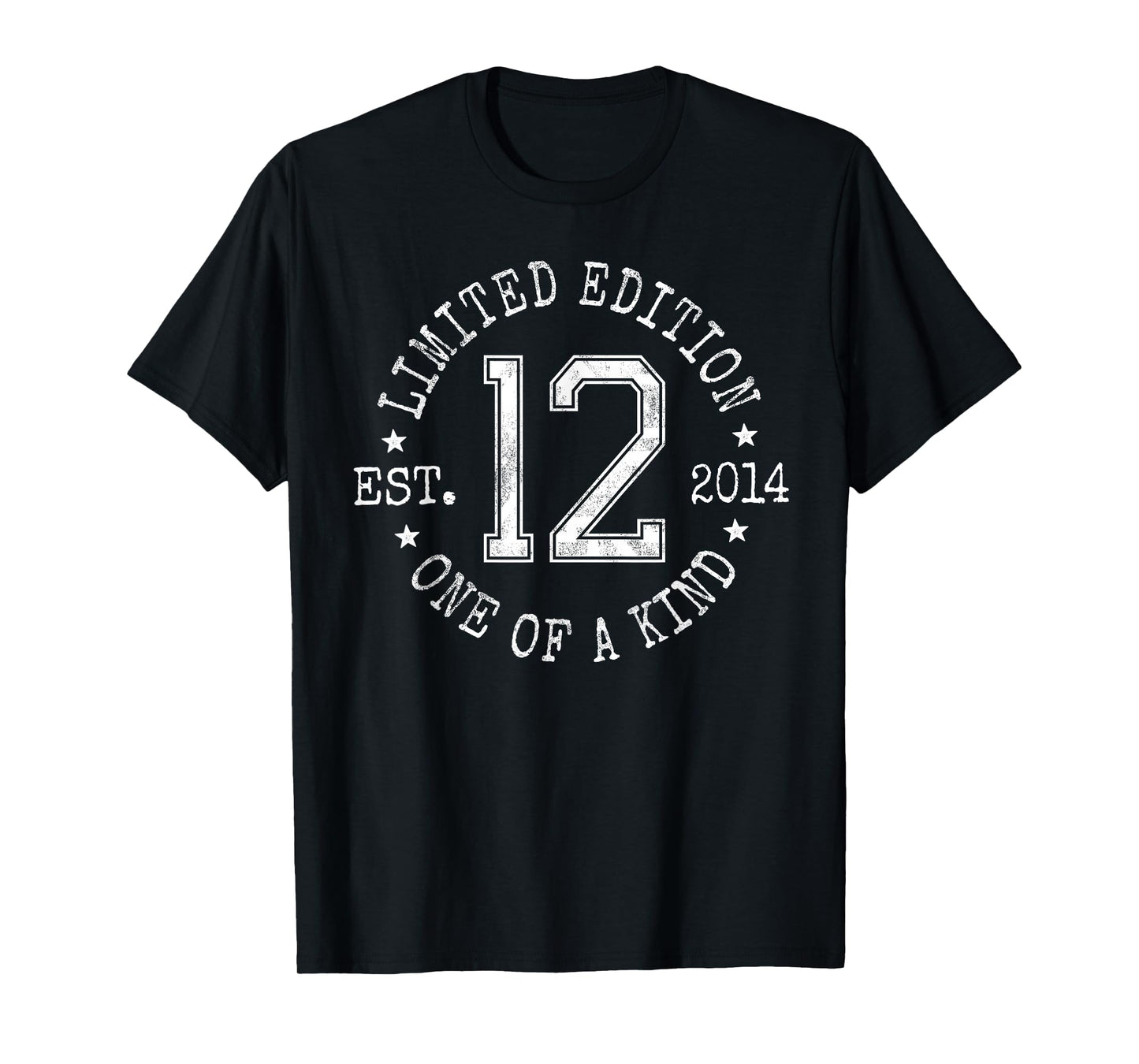 Limited Edition Est 2014 One of a Kind 12th Birthday T-Shirt