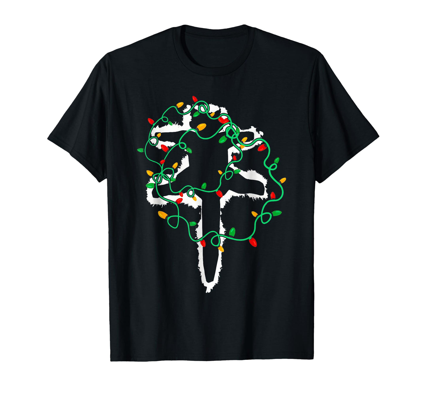 Cat Wrapped in Christmas Lights Meowy Cats Women Men Kids T-Shirt