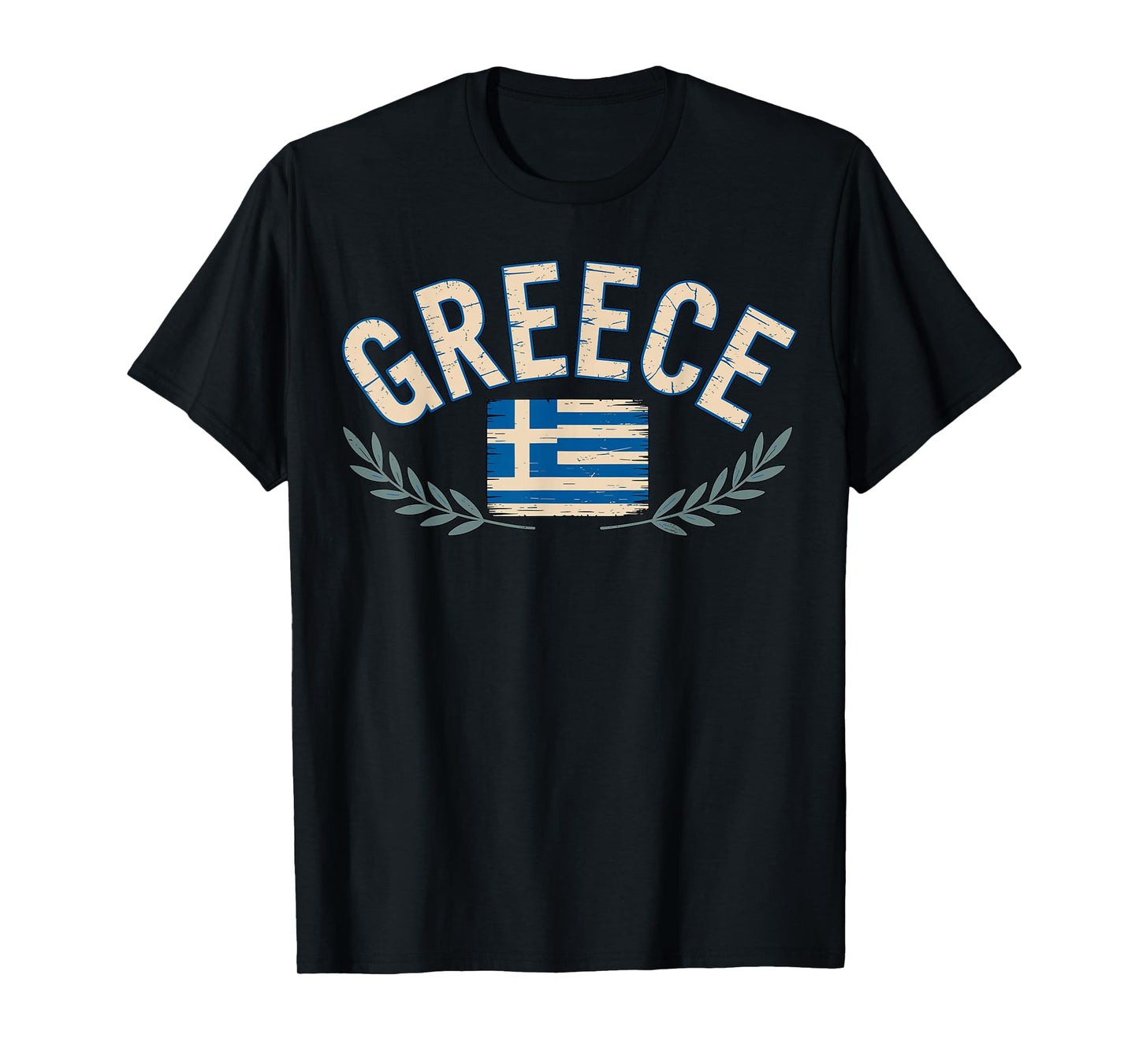 Greece Flag Laurel Wreath Travel Souvenir Greek T-Shirt