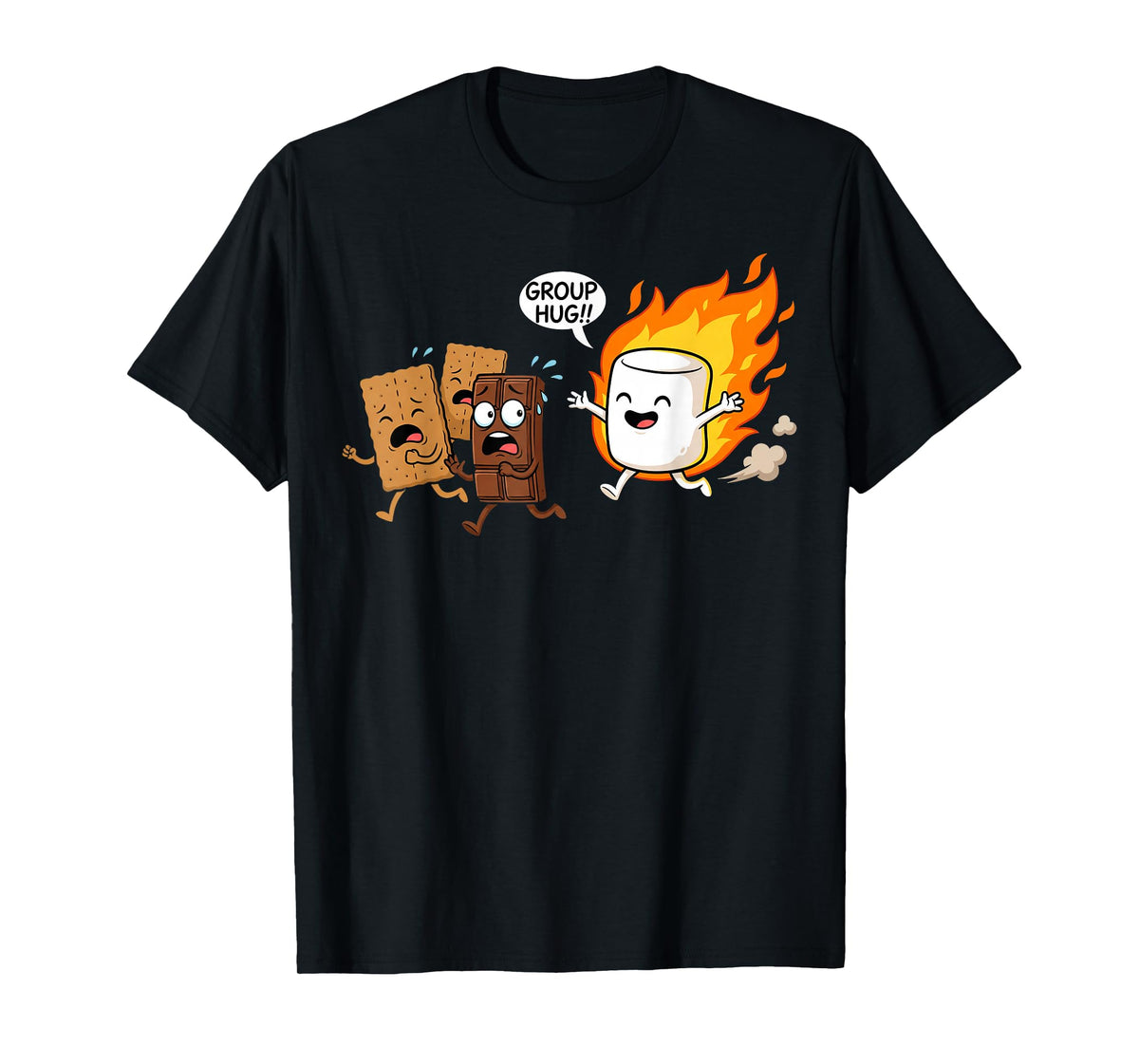 Group Hug Marshmallow Campfire Smores Funny Camping T-Shirt