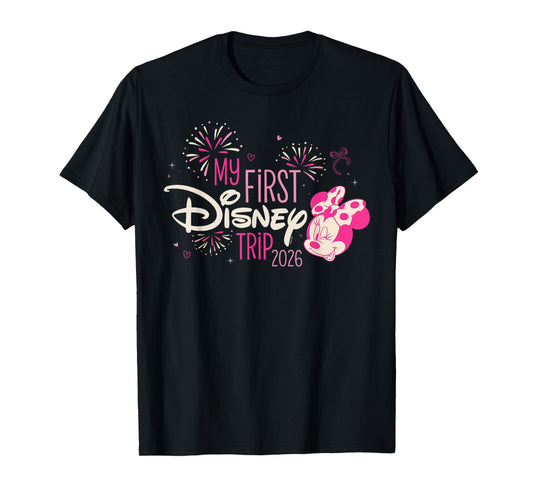Disney Minnie Mouse My First Disney Trip 2026 Vacation T-Shirt