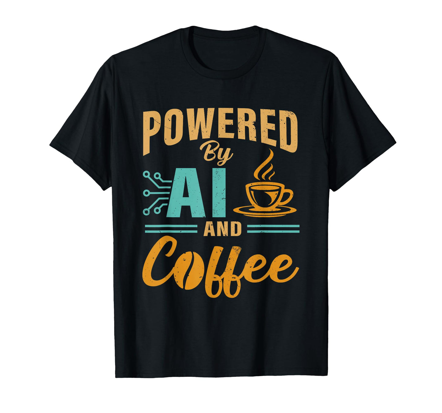 Powered by AI and Coffee AI Artificial Intelligence Computer T-Shirt