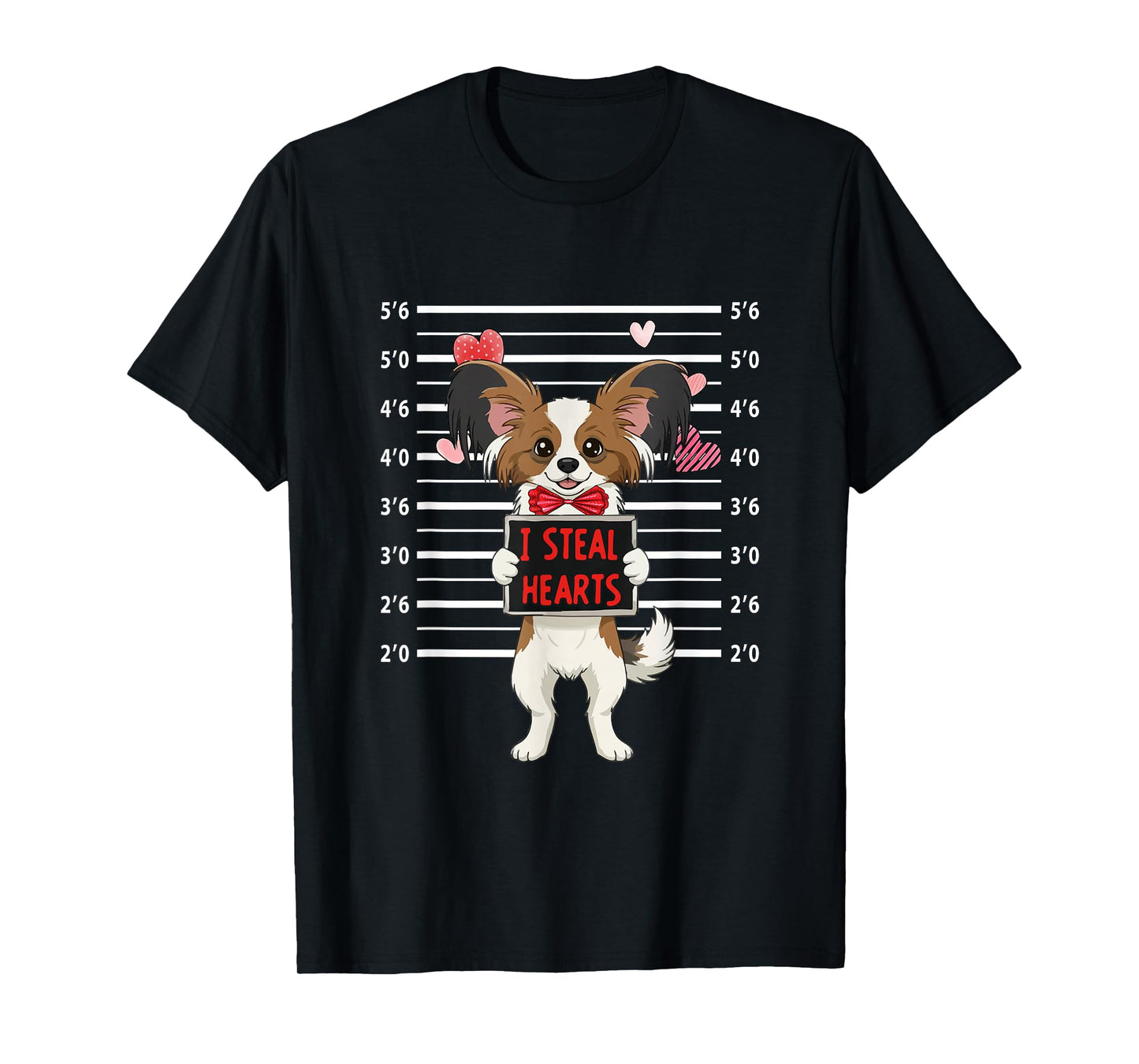 I Steal Cute Hearts Valentine's Day Papillon Lover Owner T-Shirt