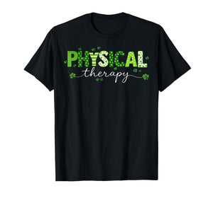 Groovy Physical Therapy Lucky Shamrock St Patrick's Day T-Shirt