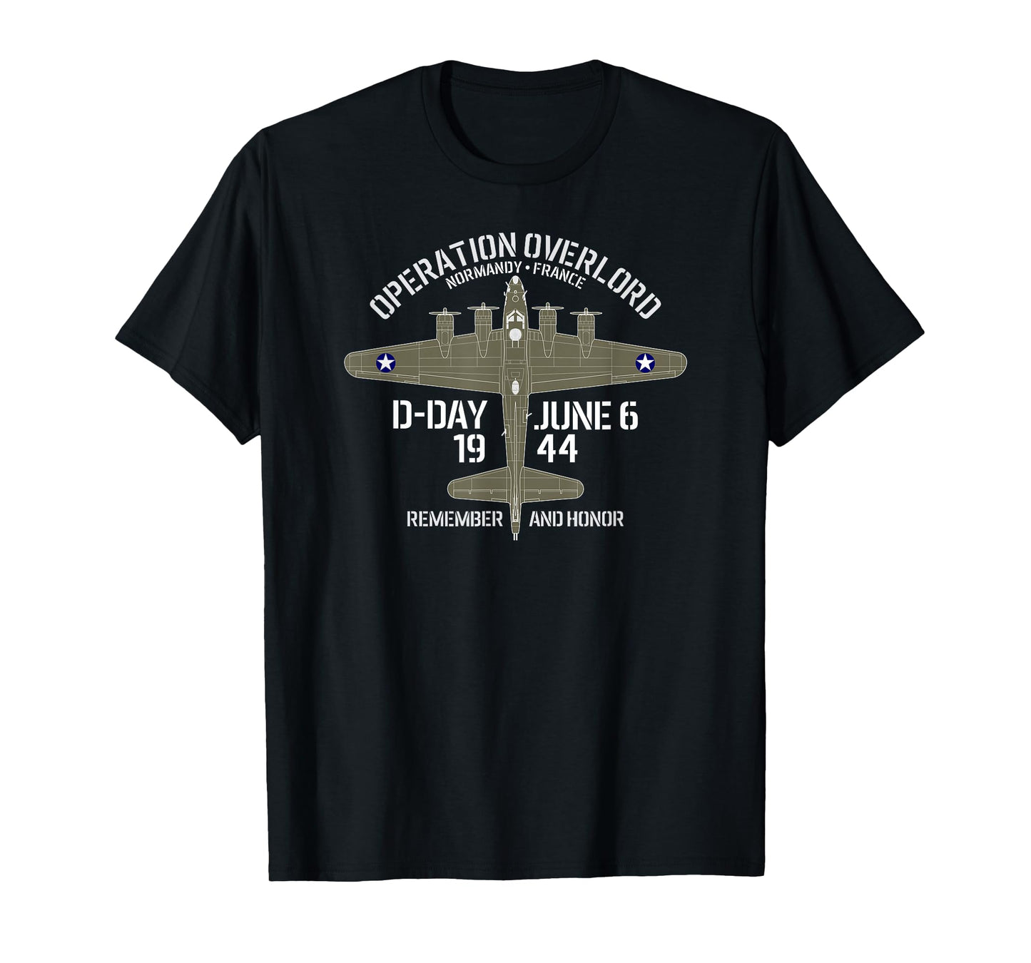 B-17 Operation Overlord D-Day June 6 1944 Flying Fortress T-Shirt