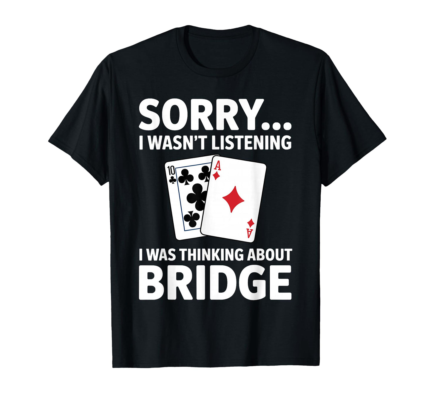 Cool Bridge Player Art for Men Women Card Game Player Bridge T-Shirt
