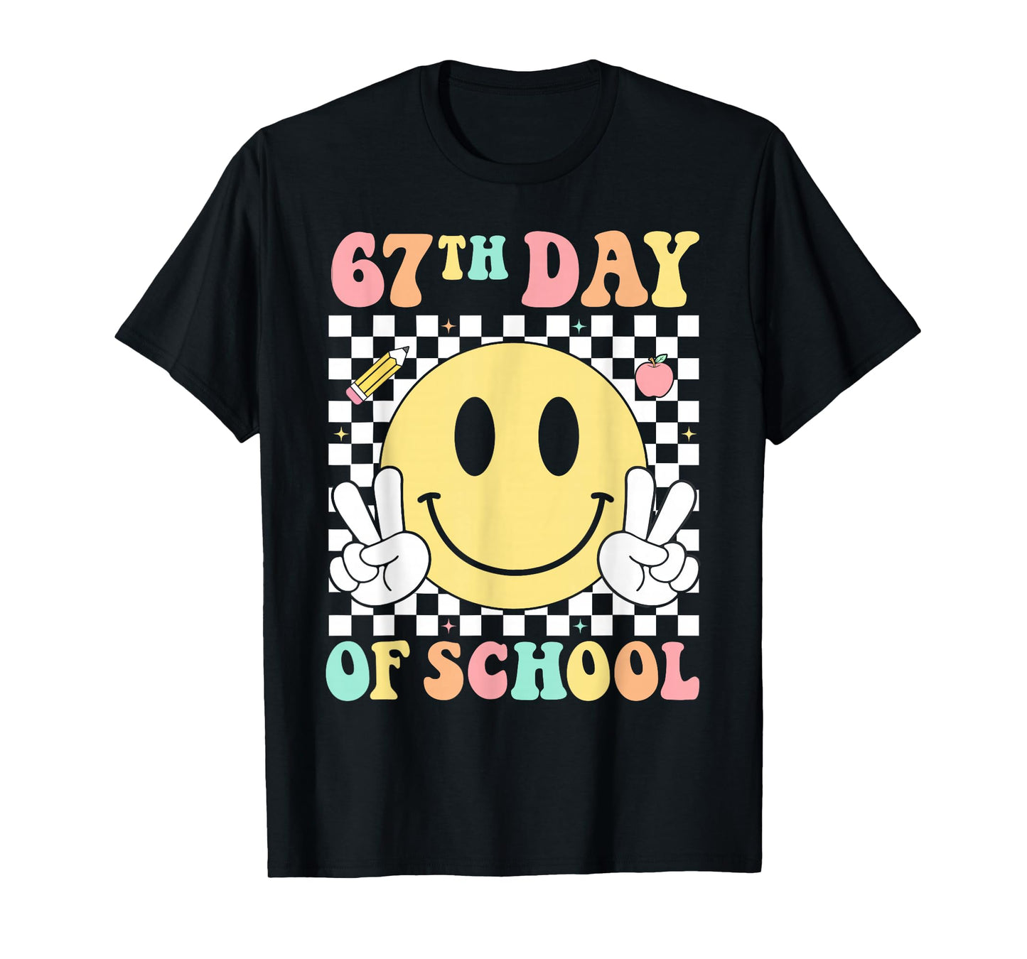 67th Day of School Teacher Kids Funny Six Seven 6 7 Meme T-Shirt