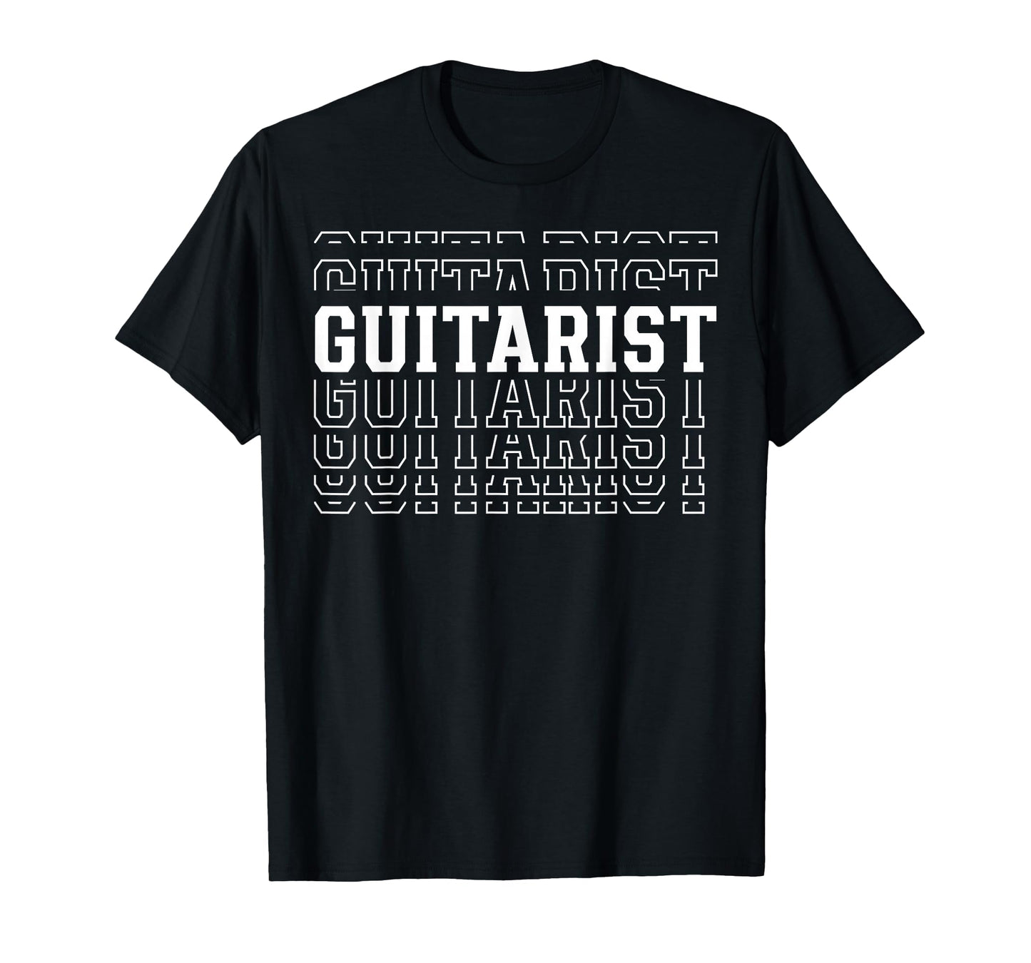 Guitarist Funny Layered Text Guitar Lover Men Women Kids T-Shirt