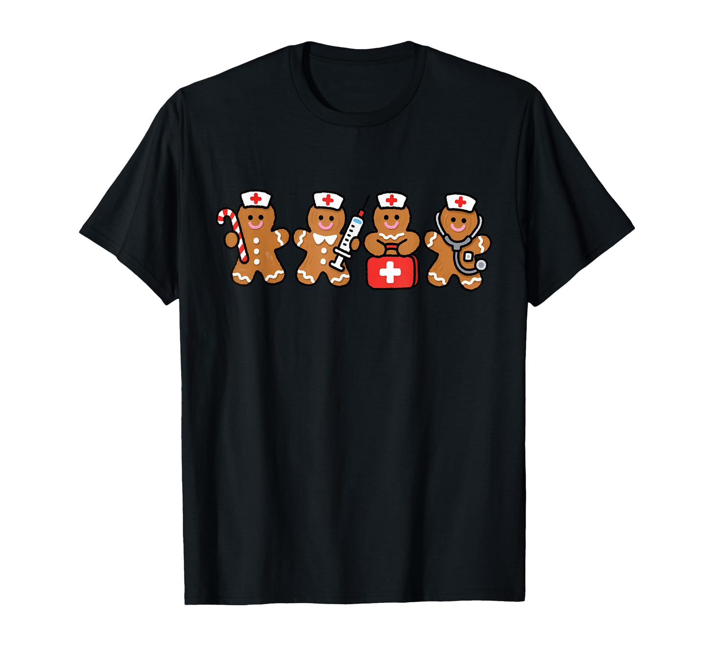 Christmas Gingerbread Nurse RN LPN ER Nursing Xmas Holiday T-Shirt