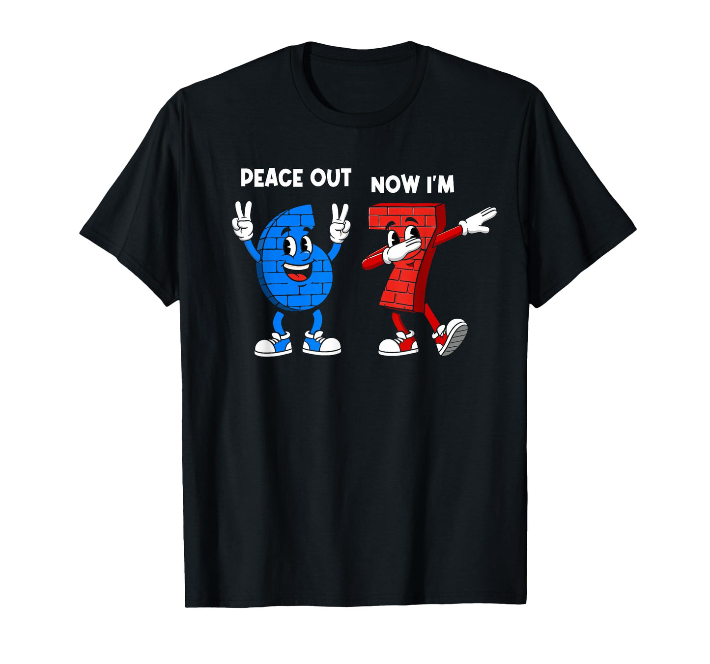 Peace Out 6 Now I'm 7 Year Old Birthday 67 Dabbing Boys Kids T-Shirt