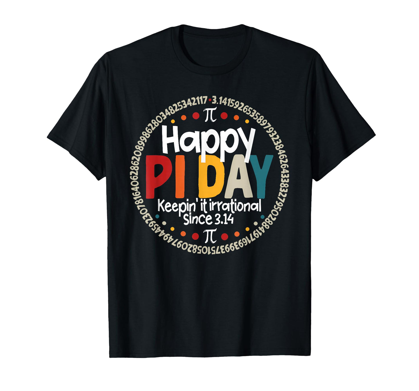 Pi Day Shirt for Teacher Vintage 3.14 Pi Digits Happy Pi Day T-Shirt