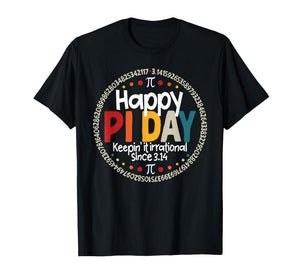 Pi Day Shirt for Teacher Vintage 3.14 Pi Digits Happy Pi Day T-Shirt