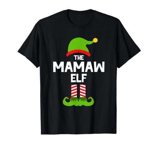 I'm The Mamaw Elf Christmas Family Pajama Funny T-Shirt
