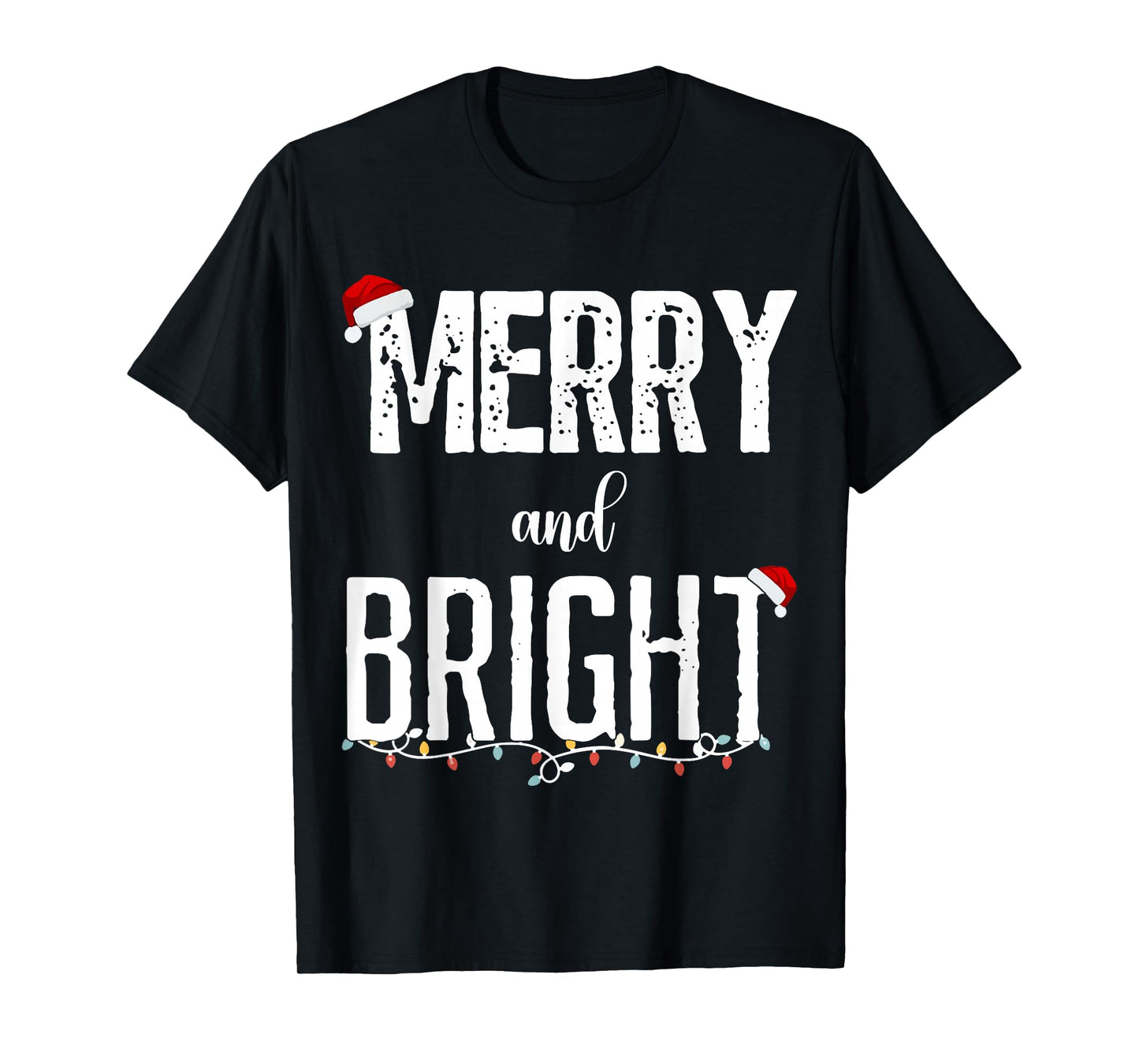 I'm Trying to Feel Merry and Bright Xmas Matching Couple T-Shirt