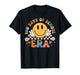 100 Days of School Era Groovy 100th Day School Hippie Face T-Shirt