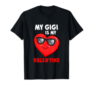 My Gigi is My Valentine Heart Sunglasses Boys Proud Family T-Shirt