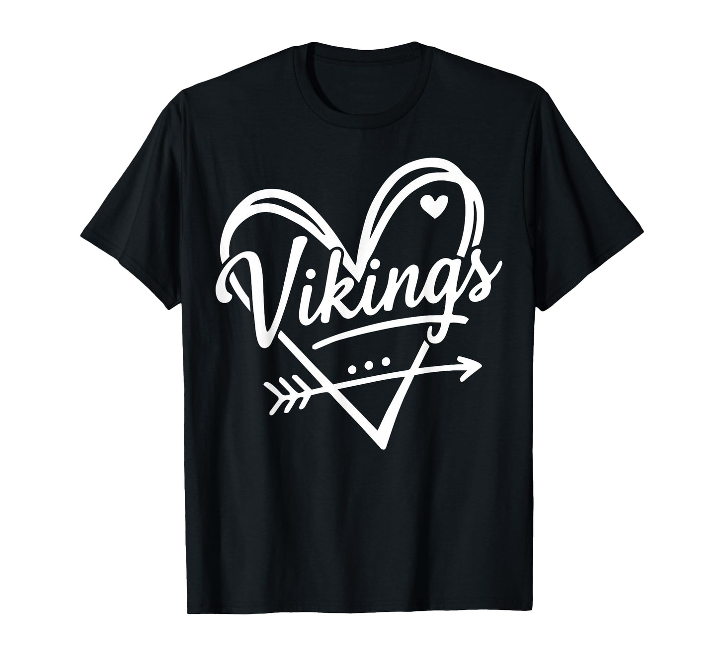 Retro Vikings Heart Cute Name Graphic Gift for Men Women Kid T-Shirt