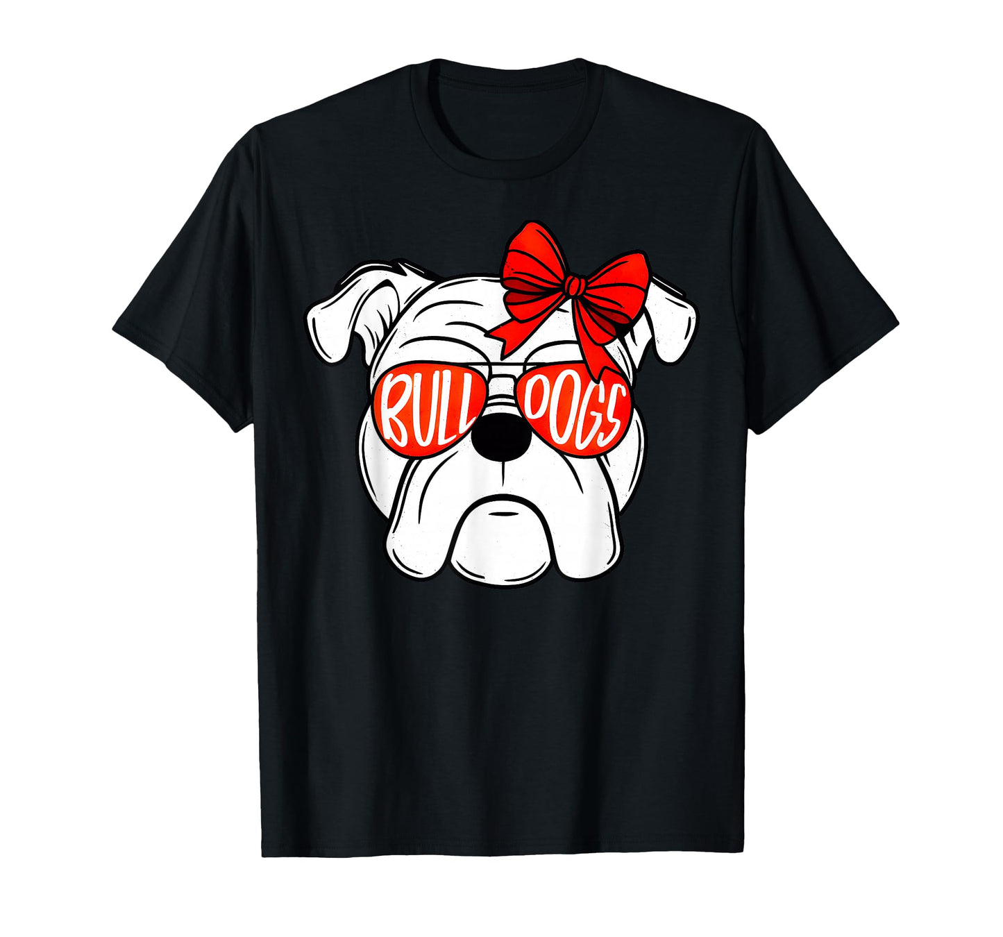 Retro Bulldog Sunglasses Cute Dog Gift for Men Women Kids T-Shirt