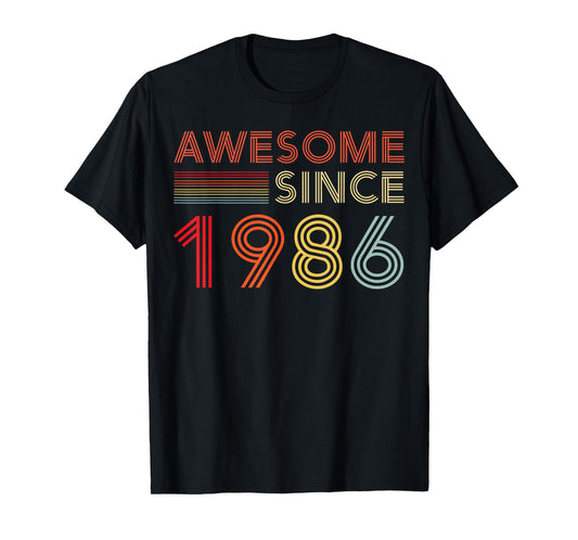 40 Birthday Decorations Men 40yr Awesome 1986 40th Birthday T-Shirt