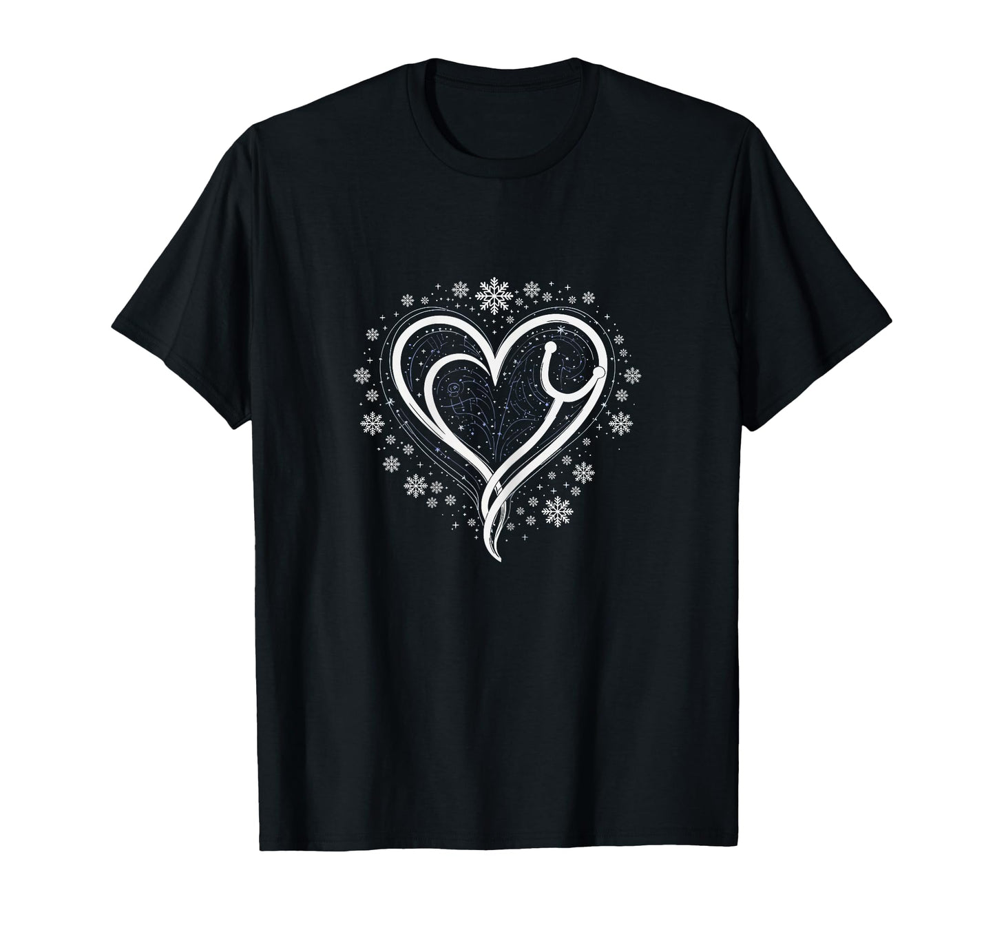 Nurse Heart Design Winter Love for Healthcare Workers T-Shirt