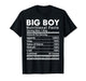 Big Boy Nutritional Facts Swag Confident Men T-Shirt