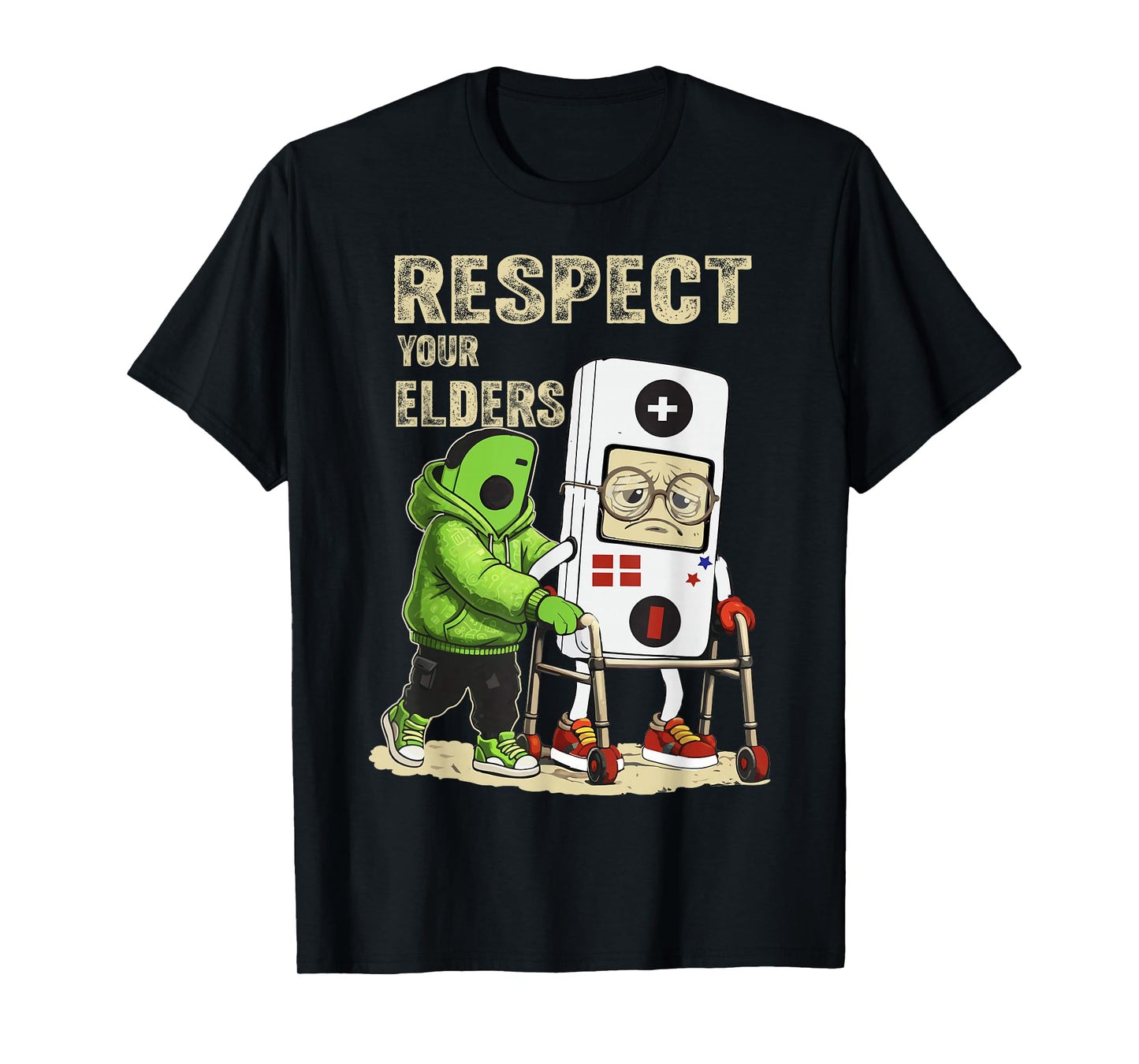 Respect Your Elders Classic Gamer Graphic T-Shirt