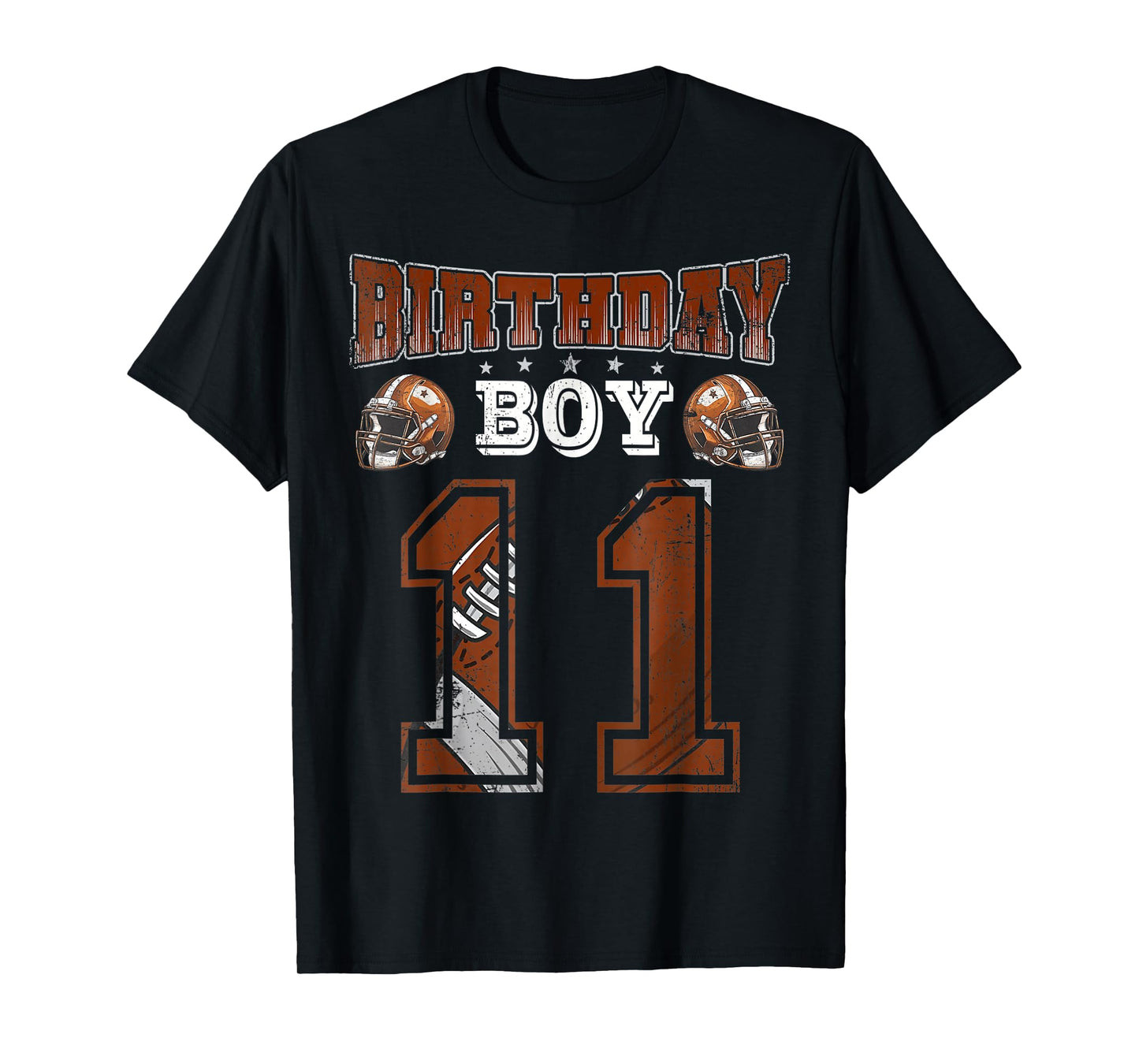 11th Birthday Boy Football Lover Theme 11 Years Old T-Shirt