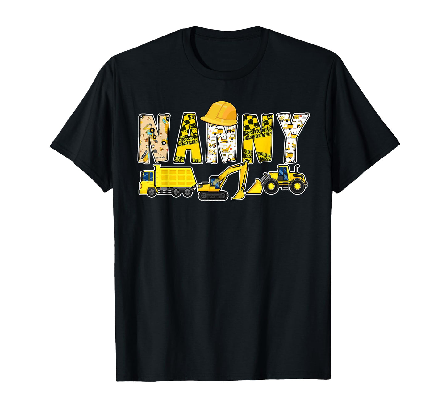 Funny Nanny Construction Excavator Matching Family T-Shirt